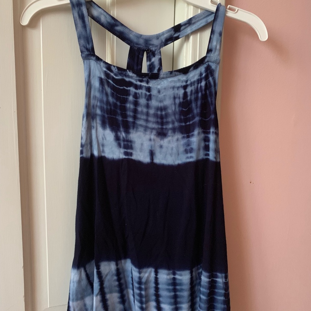Navy tie dye tank